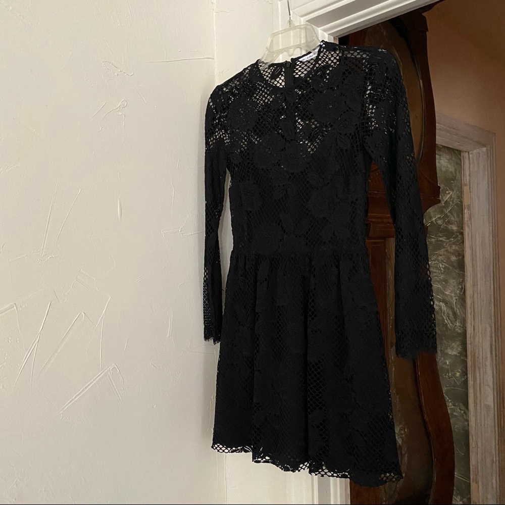 & OTHER STORIES | Long Sleeve Black Lace Mini Dress